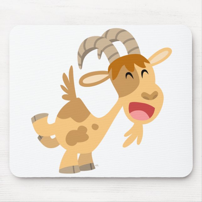 Niedlich Happy Cartoon Goat Mousepad (Vorne)