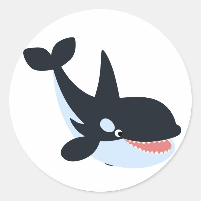 Niedlich Happy Cartoon Killer Whale Sticker (Vorderseite)