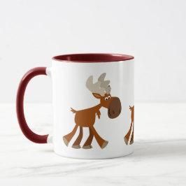 Niedlich Happy Cartoon Moose Tasse