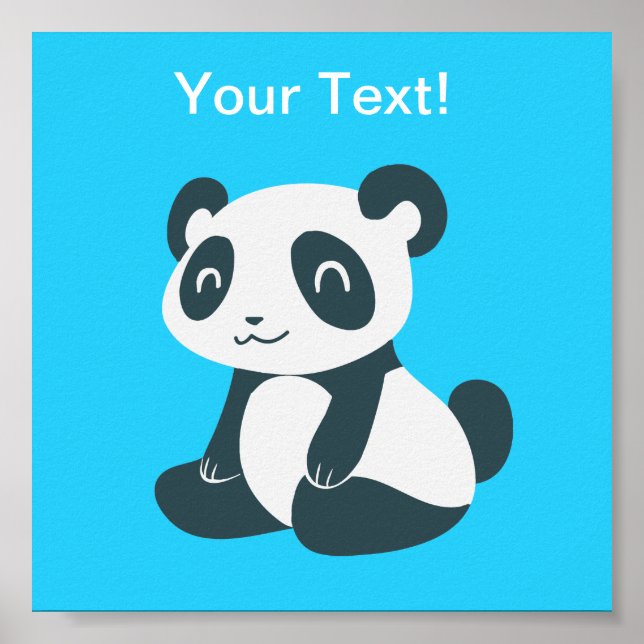 Niedlich Happy Cartoon Panda Poster (Vorne)