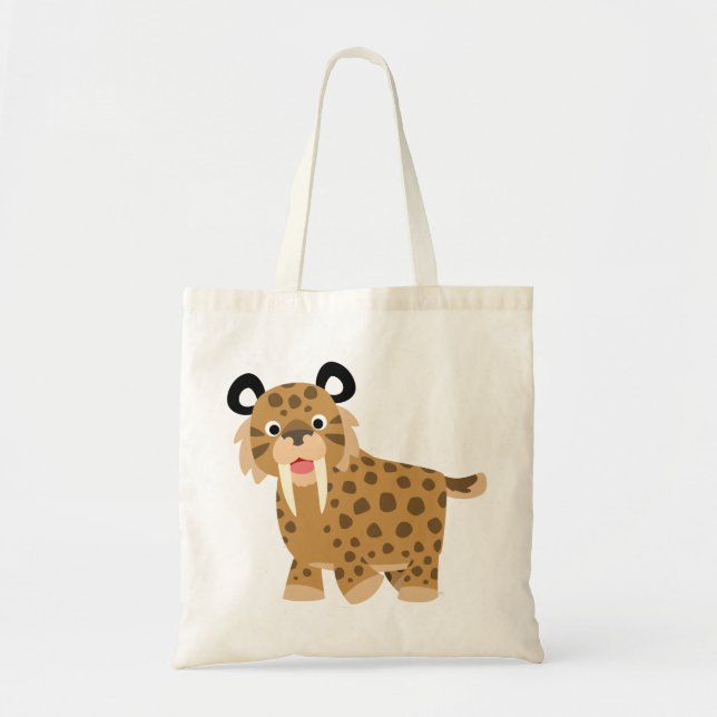 Niedlich Happy Cartoon Smilodon Bag Tragetasche (Vorne)
