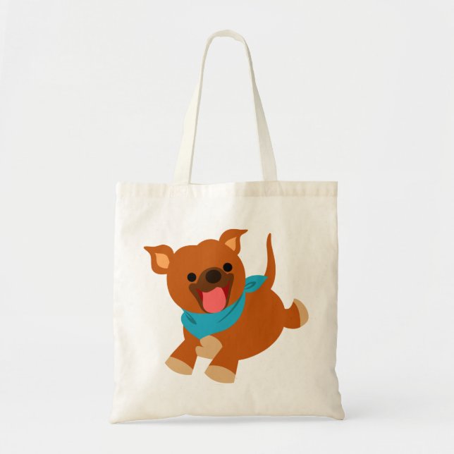 Niedlich Happy Cartoon Staffie Bag Tragetasche (Vorne)