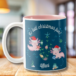 Niedlich Happy Christmas Axolotl Decorating Tree Zweifarbige Tasse