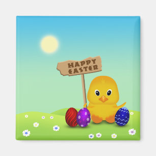Niedlich Happy Easter Baby Chick Magnet