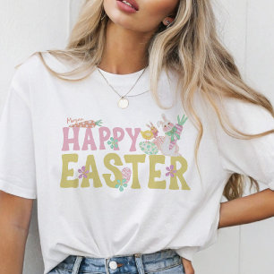Niedlich Happy Easter Bunny Chick Name Typografie Tri-Blend Shirt