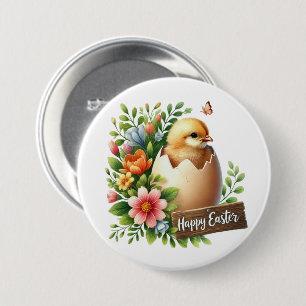 Niedlich Happy Easter chick Button