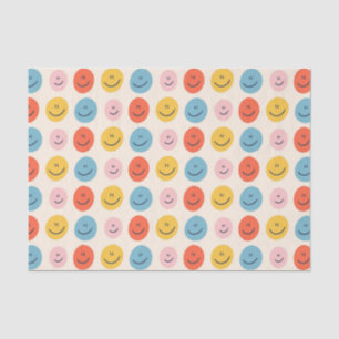Niedlich Happy Face Blobs Spotty Fun Pattern Seidenpapier