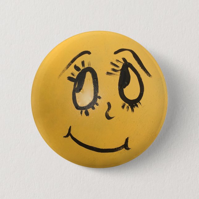 Niedlich Happy Face Button (Vorderseite)