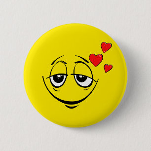 Niedlich Happy Face Liebe Emoji Button