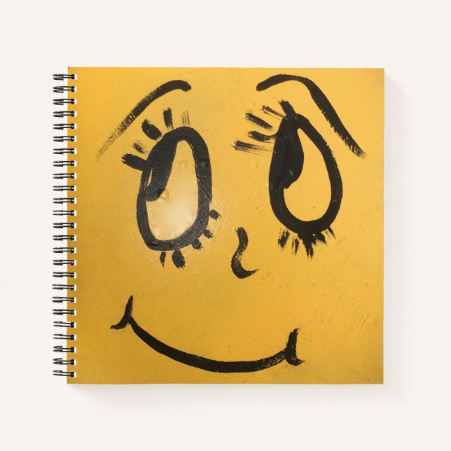 Niedlich Happy Face Notizbuch (Vorderseite)