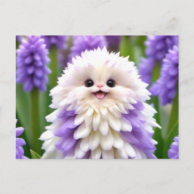 Niedlich Happy Garden Blume Postkarte (Vorderseite)