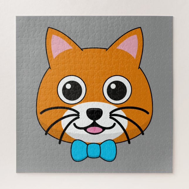 Niedlich Happy Ginger Cat mit Papillon (Vertikal)