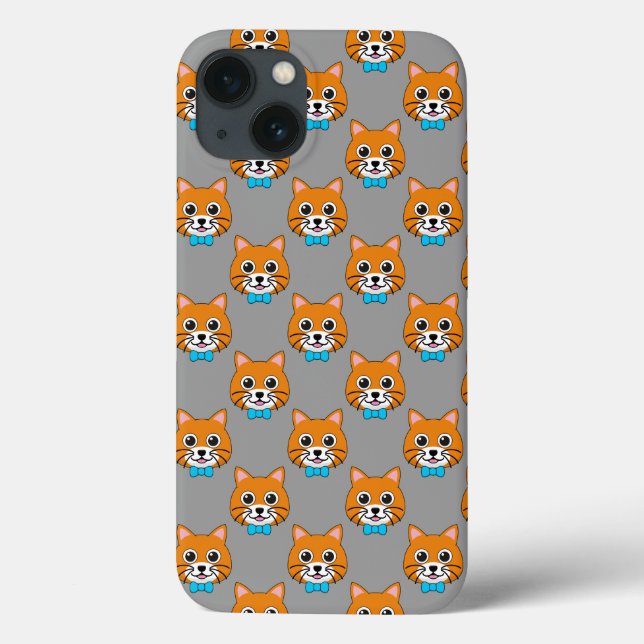 Niedlich Happy Ginger Cat mit Papillon Case-Mate iPhone Hülle (Rückseite)