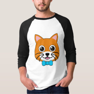 Niedlich Happy Ginger Cat mit Papillon T-Shirt