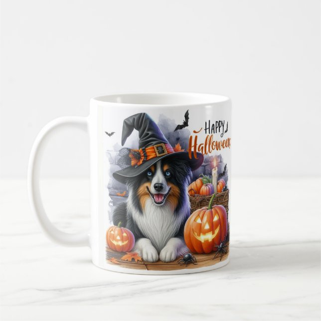 Niedlich Happy Halloween Hund Kaffeetasse (Links)