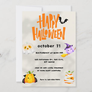 Niedlich Happy Halloween Illustration Party Einladung