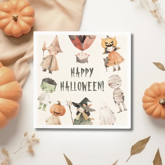 Niedlich Happy Halloween Kids Party Paper Napkin Serviette (Von Creator hochgeladen)
