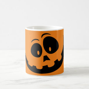 Niedlich Happy Halloween Pumpkin Face Kürbislatern Kaffeetasse