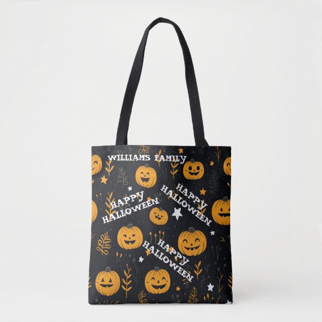 Niedlich Happy Halloween Pumpkin Modern Tasche (Vorderseite)