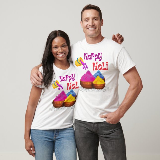 Niedlich Happy Holi Paar T-Shirt (Unisex)