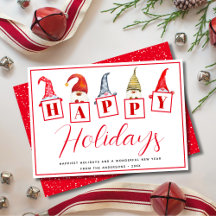 Niedlich Happy Holidays Gnomes signiert Red Holida