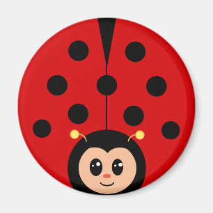 Niedlich Happy Lady Bug Cartoon Magnet