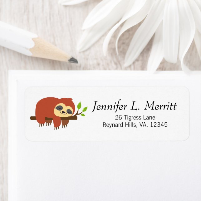 Niedlich Happy Lazy Sloth Napping Kunst (Insitu)