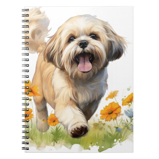 NIEDLICH HAPPY LHASA APSO PUPPY DOG NOTIZBLOCK (Vorderseite)