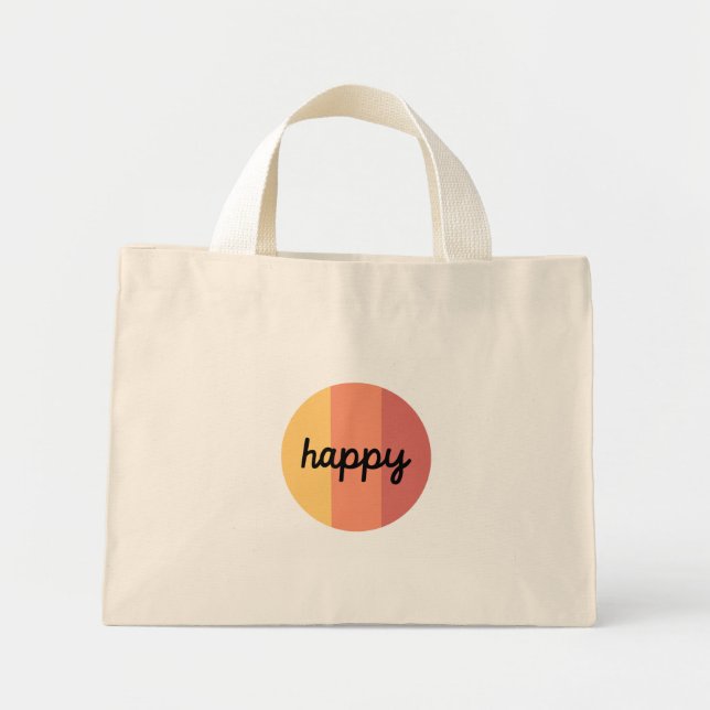 Niedlich Happy Mini Tote Bag Stoffbeutel (Vorne)