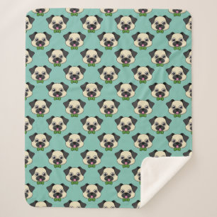 Niedlich Happy Mops Dog mit Papillon Sherpadecke
