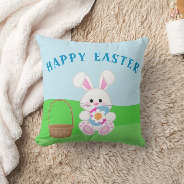 Niedlich Happy Oaster Bunny Ostereier Kissen (Decke)