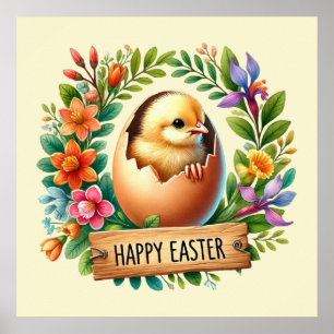 Niedlich Happy Oaster Chicks Poster