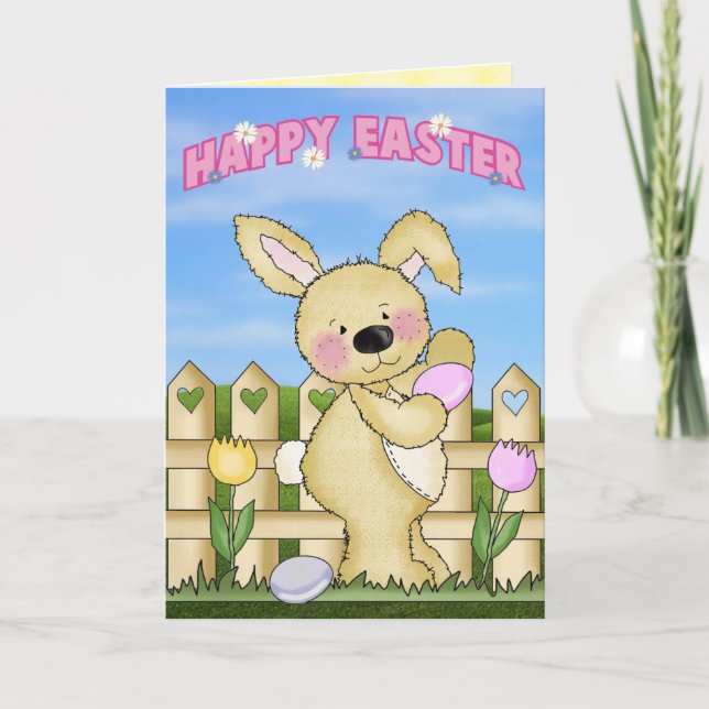 Niedlich Happy Oaster Feiertagskarte (Vorderseite)