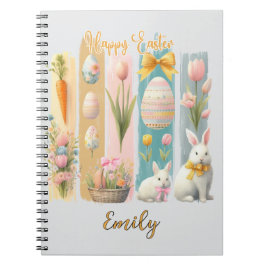 Niedlich Happy Oaster Pink Gold Blue Vertikal Notizblock