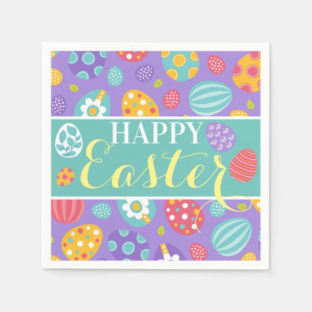 Niedlich Happy Oaster Serviette (Vorderseite)
