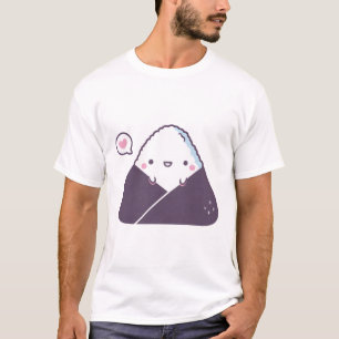 Niedlich Happy Onigiri Japanischer Rice Ball T-Shirt