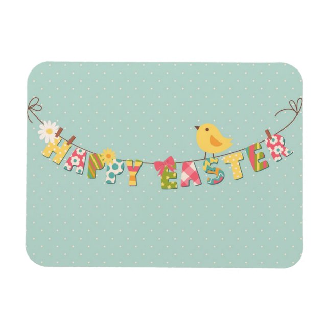 Niedlich Happy Ostercard Magnet (Horizontal)