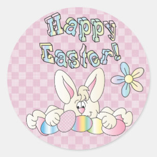 Niedlich Happy Ostersonne Design Runder Aufkleber