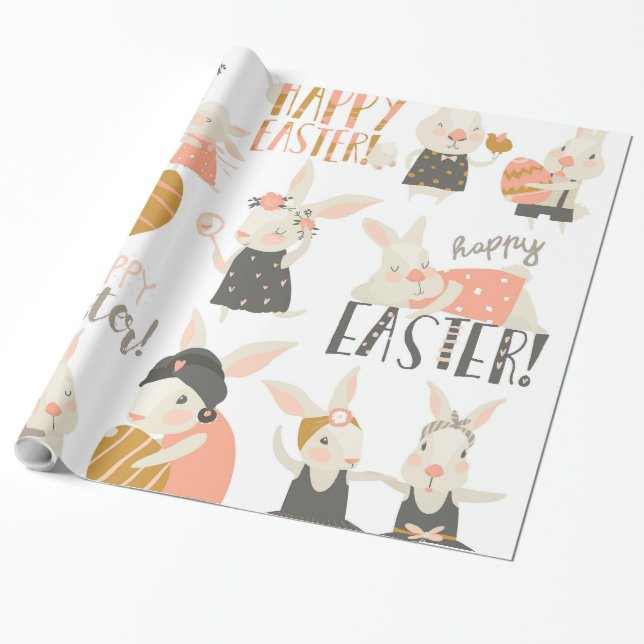 Niedlich Happy Ostersonne Geschenkpapier (Ungerollt)