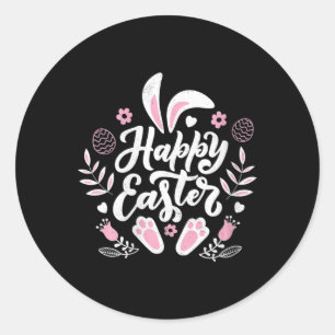 Niedlich Happy Ostersonne Runder Aufkleber