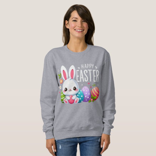 Niedlich, Happy Ostersonne Sweatshirt (Vorne ganz)