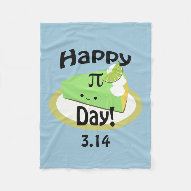 Niedlich Happy Pi Day Fleecedecke (Vorderseite)