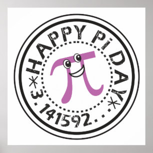 Niedlich Happy Pi Day © - Funny Pi Poster
