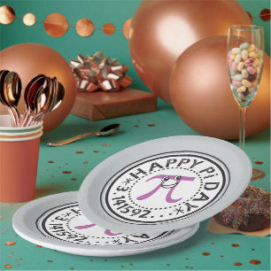 Niedlich Happy Pi Day Paper Plate Pappteller