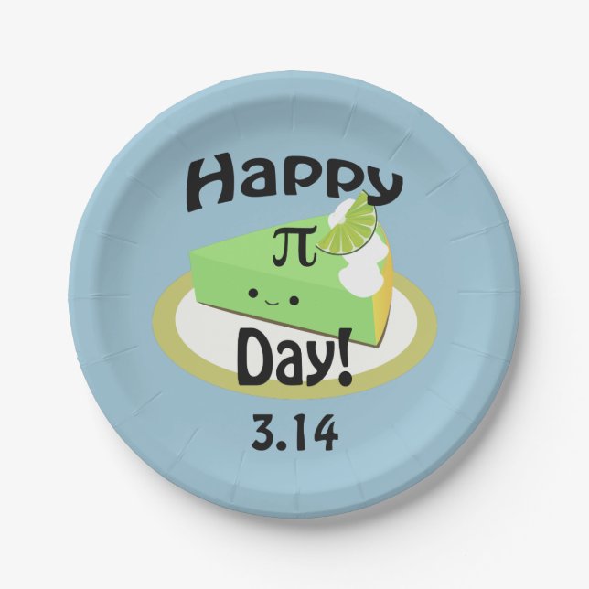 Niedlich Happy Pi Day Pappteller (Vorderseite)
