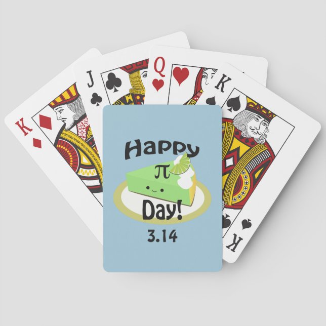 Niedlich Happy Pi Day Spielkarten (Rückseite)