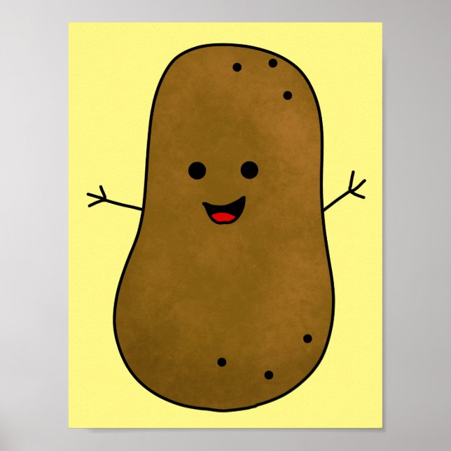 Niedlich Happy Potato Poster (Vorne)