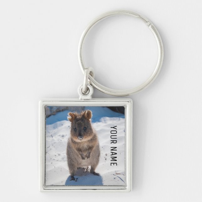 Niedlich & Happy Quokka Beach Animal Australien Schlüsselanhänger (Vorne)