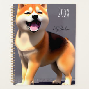 Niedlich Happy Shiba Inu Custom Portrait Foto Planer