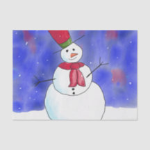 Niedlich Happy Snowman Illustration